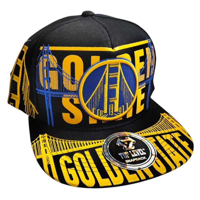 Hip - Hop Caps - Golden State Warriors Patch Black Top