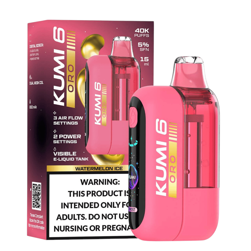 Kumi 6 ORO 40k Puff 5ct Box - Watermelon ICe