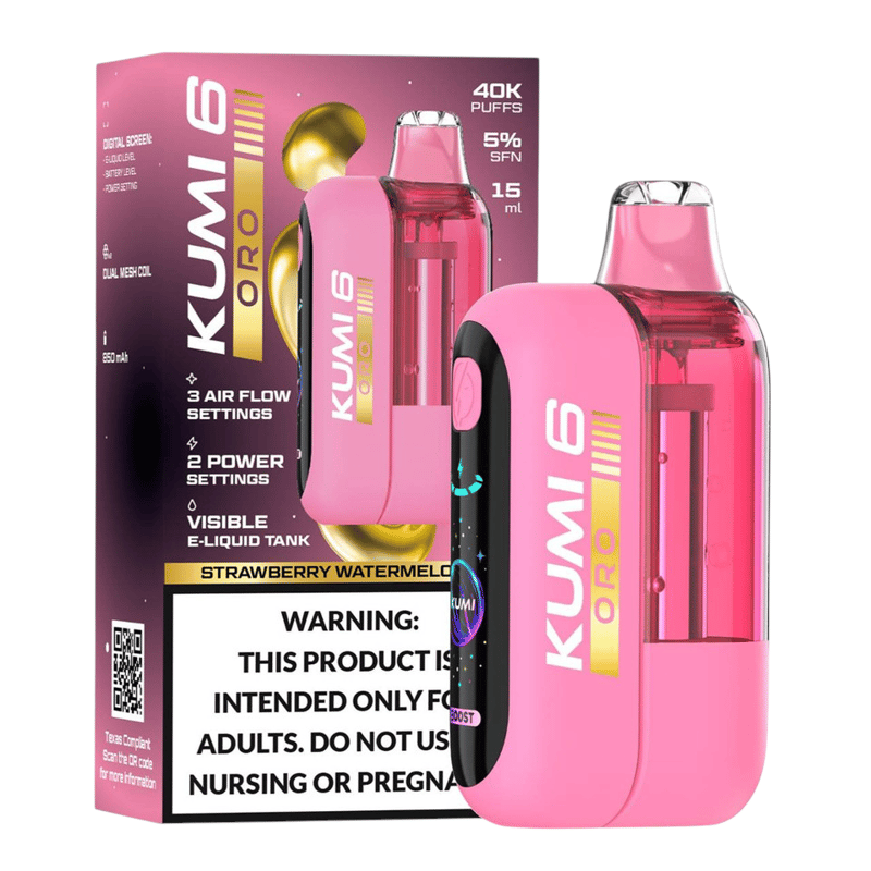 Kumi 6 ORO 40k Puff 5ct Box - Strawberry Watermelon
