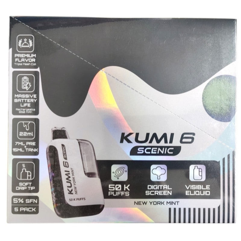 Kumi Scenic 50k Puff 5ct Box - New York Mint