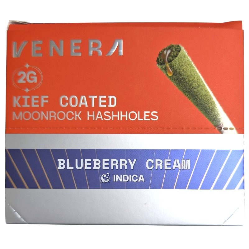 Venera 2g Kied Coated Moonrock Hash Hole Pre-Rolls 20ct Box -Indica-Blueberry Cream