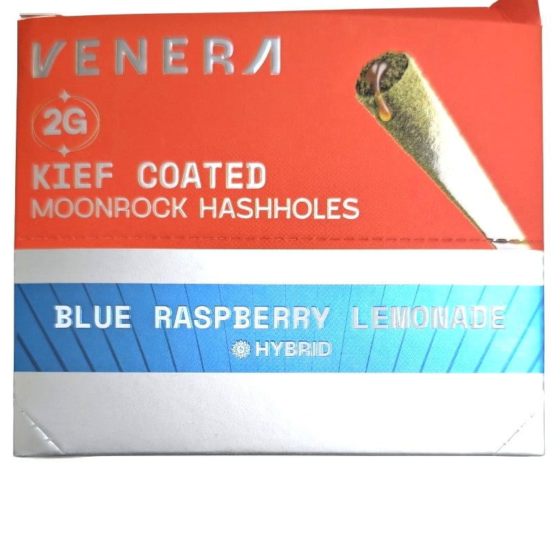 Venera 2g Kied Coated Moonrock Hash Hole Pre-Rolls 20ct Box -Hybrid-Blue Raspberry Lemonade