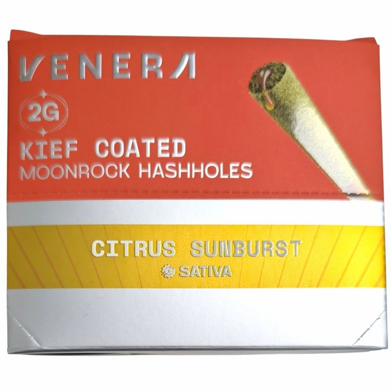 Venera 2g Kied Coated Moonrock Hash Hole Pre-Rolls 20ct Box -Sativa-Citrus Sunburst