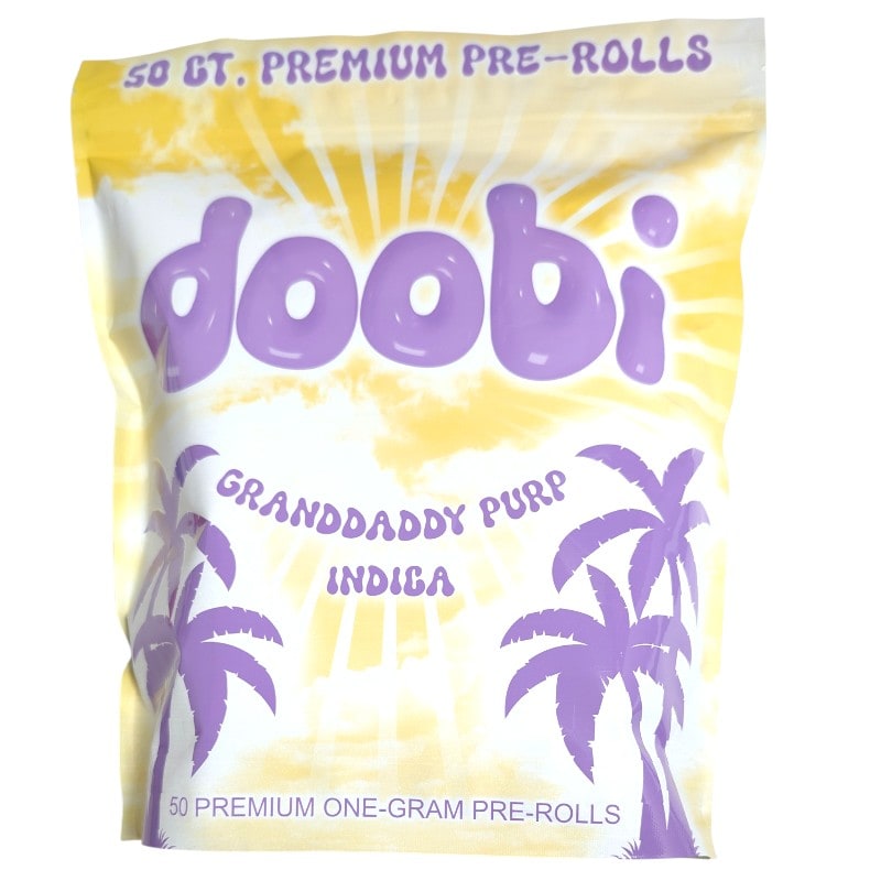 Doobi Premium THC-P Pre-Rolls 1g 50ct Pack-Indica-Grand Daddy Purp