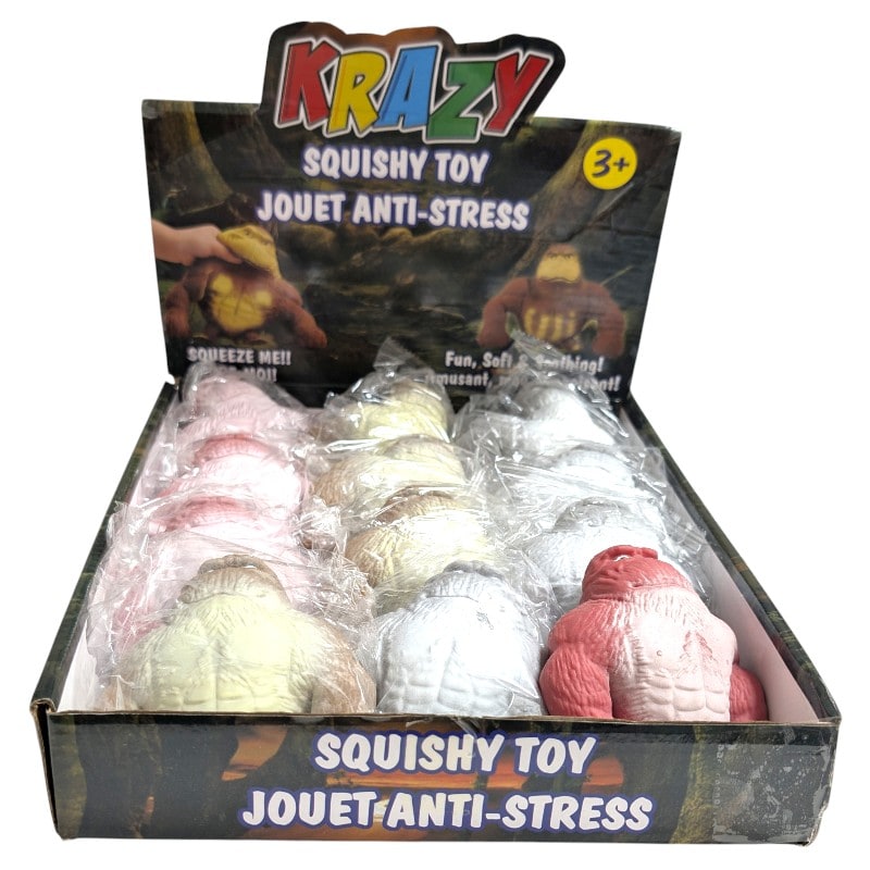 Krazy Squeeze Gorilla Toy 12ct Box