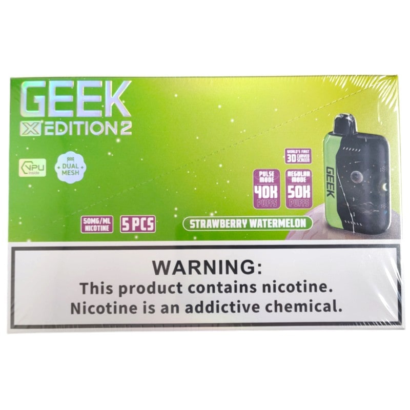 Geek X Edition 50k Puff 5ct Box - Strawberry Watermelon