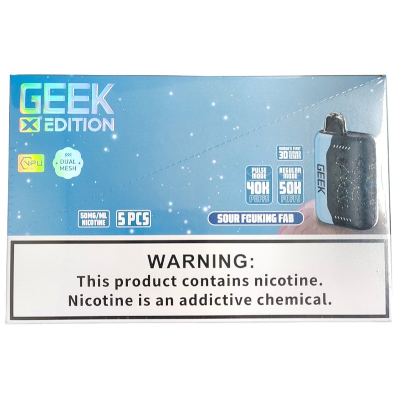 Geek X Edition 50k Puff 5ct Box-Sour Fcuking Fab