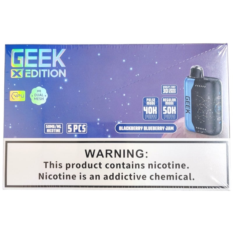 Geek X Edition 50k Puff 5ct Box-Blackberry Blueberry Jam