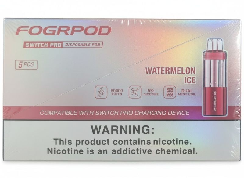 Fogr Pod Switch Pro 60k Puff 5ct Box-Watermelon Ice