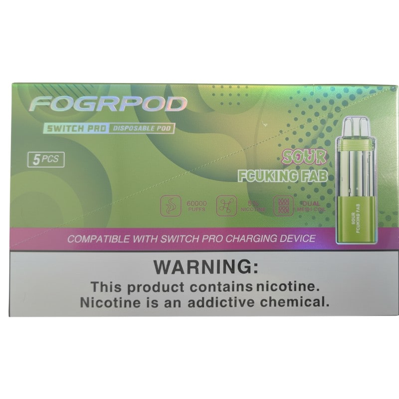 Fogr Pod Switch Pro 60k Puff 5ct Box - Sour Fcuking Fab