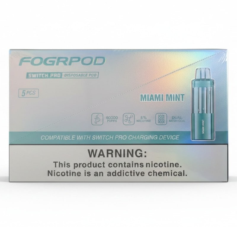 Fogr Pod Switch Pro 60k Puff 5ct Box-Miami Mint