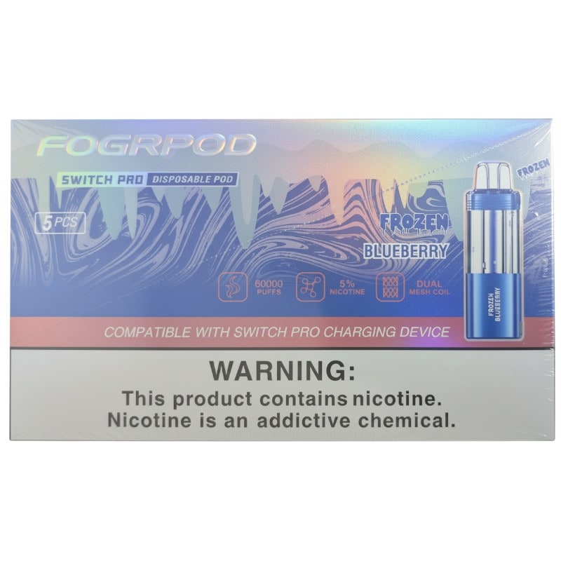 Fogr Pod Switch Pro 60k Puff 5ct Box - Frozen Blueberry