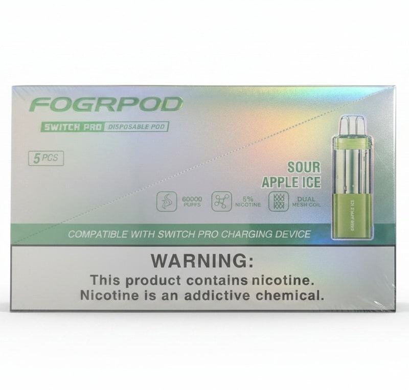 Fogr Pod Switch Pro 60k Puff 5ct Box-Sour Apple Ice