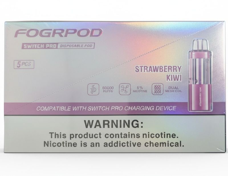 Fogr Pod Switch Pro 60k Puff 5ct Box-Strawberry Kiwi