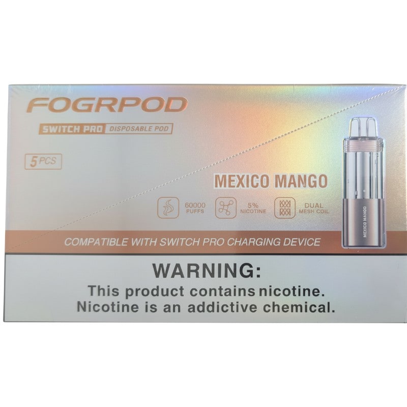 Fogr Pod Switch Pro 60k Puff 5ct Box-Mexico Mango