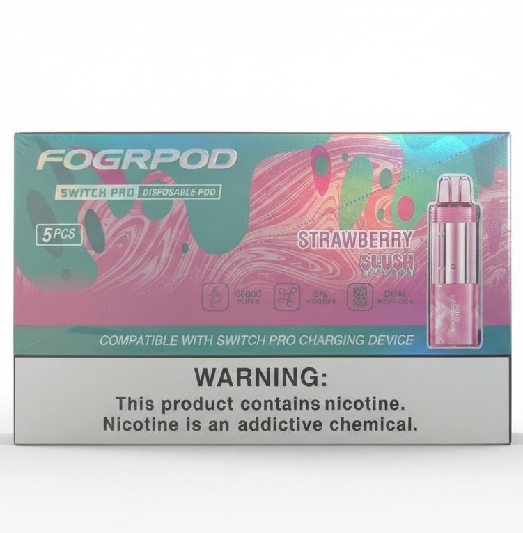 Fogr Pod Switch Pro 60k Puff 5ct Box-Strawberry Slush