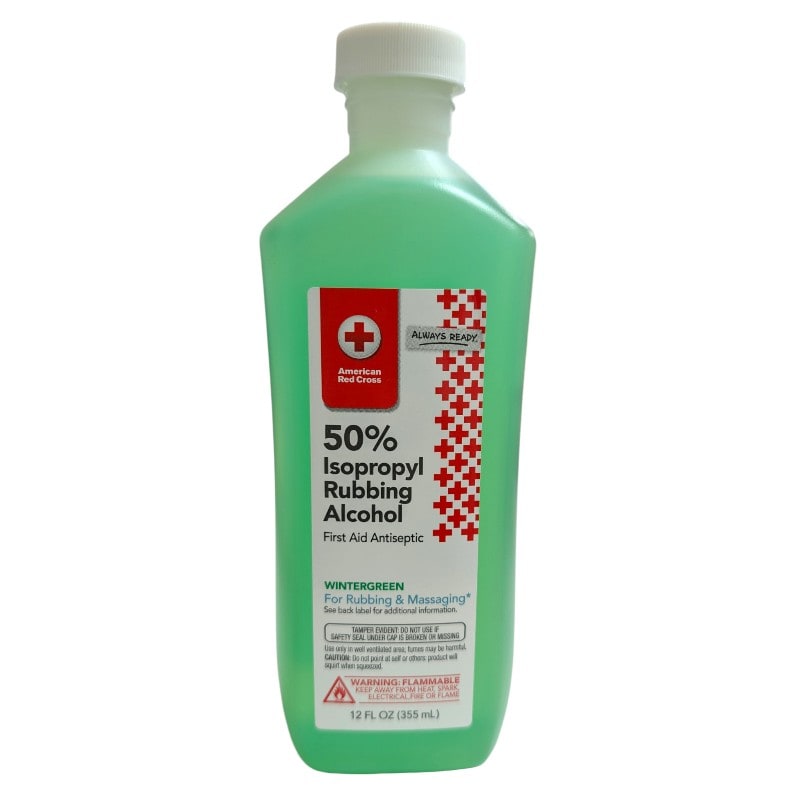 American Red Cross -Rubbing Alcohol Winter Green 50% 12oz Bottle