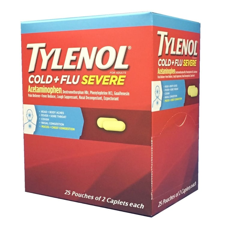 Tylenol Cold+Flu Severe 25ct 2pk (New)