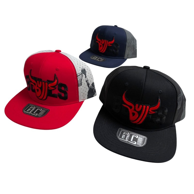 Hip-Hop Caps -Bulls Black/Red