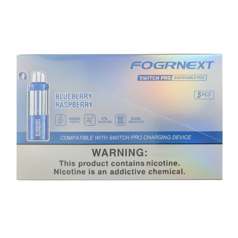 Fogr Next Switch Pro Pod 40k Puff 5ct Box - Blueberry Raspberry
