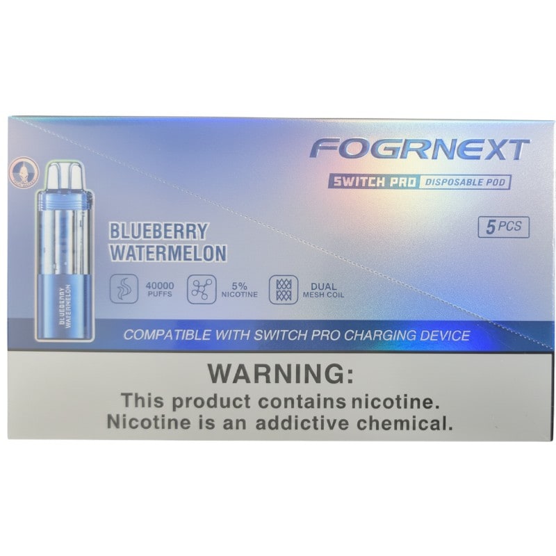 Fogr Next Switch Pro Pod 40k Puff 5ct Box - Blueberry Watermelon