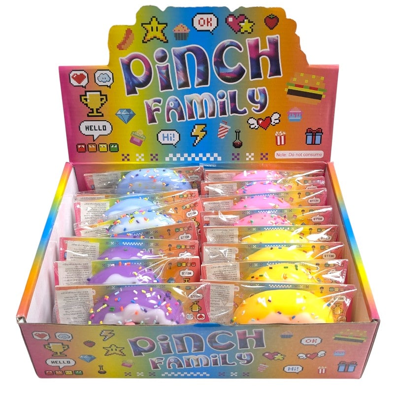 Squeeze Donut Assorted Toy 16ct