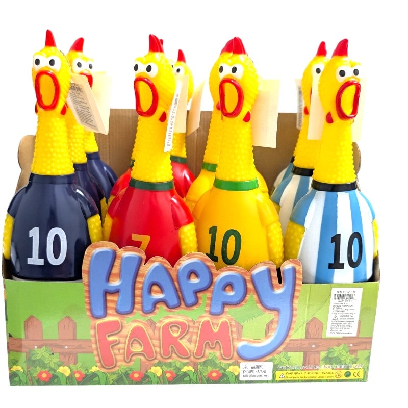 Happy Farm Chicken Noise Maker 32cm Toy (MU-11) -12ct