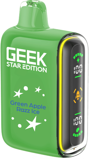 Geek Star Edition 25k Puff 5ct Box - Green Apple RAzz Ice