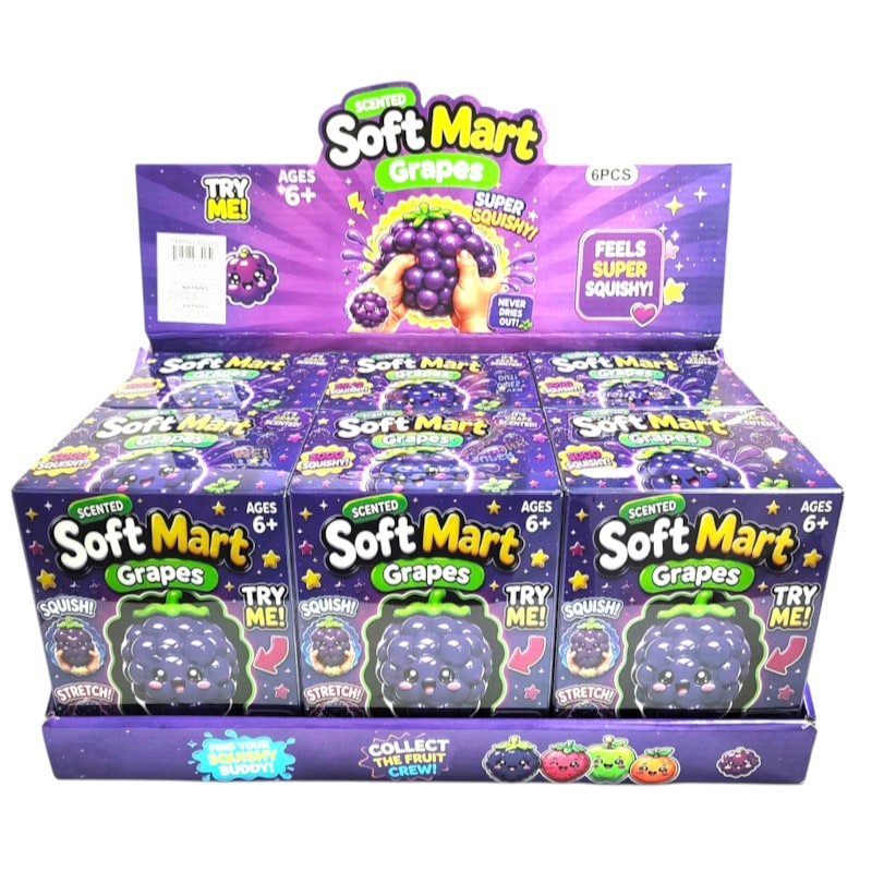 Squeeze Giant Grape Toy 6ct Box