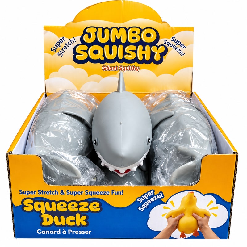 Squeeze Giant Shark Toy 6ct Box