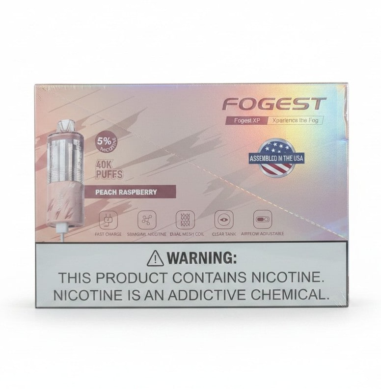 Fogest XP 40k Puff 5ct Box - Peach Raspberry