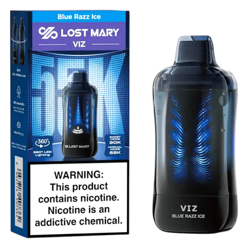 Lost Mary VIZ Disposable 55k Puff 5ct Box -Blue Razz Ice