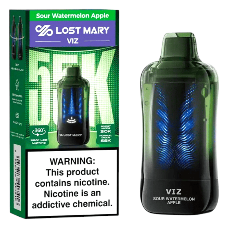 Lost Mary VIZ Disposable 55k Puff 5ct Box -Sour Watermelon Apple