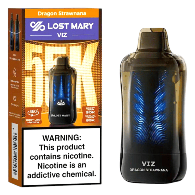 Lost Mary VIZ Disposable 55k Puff 5ct Box -Dragon Strawnana