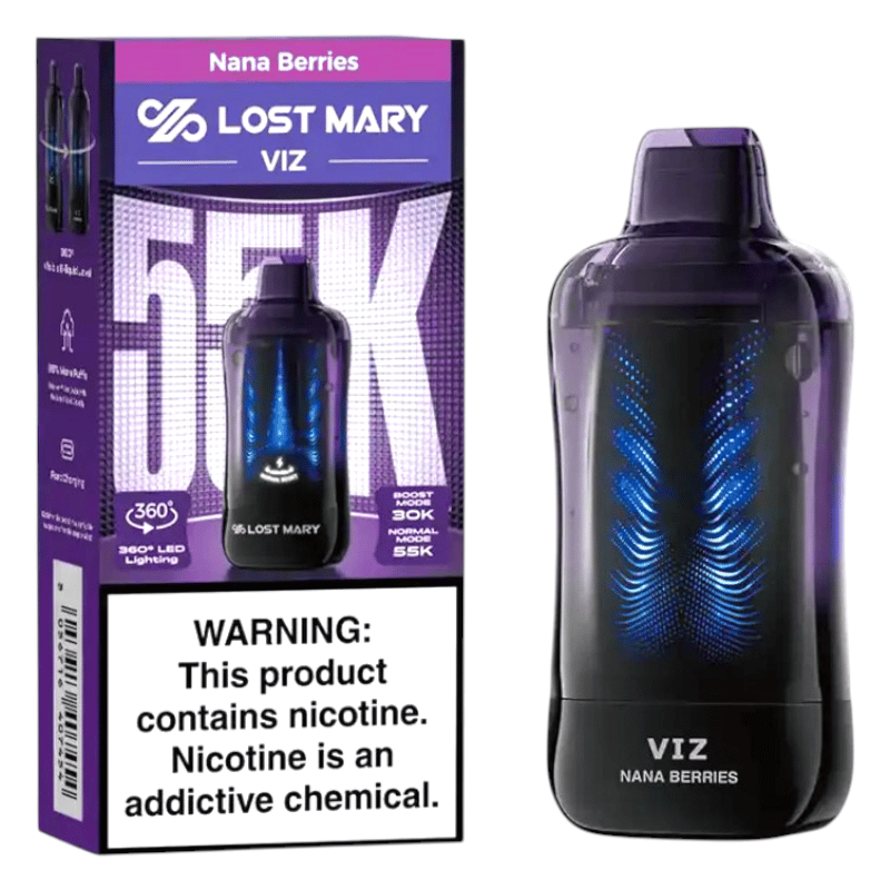 Lost Mary VIZ Disposable 55k Puff 5ct Box - Nana Berries