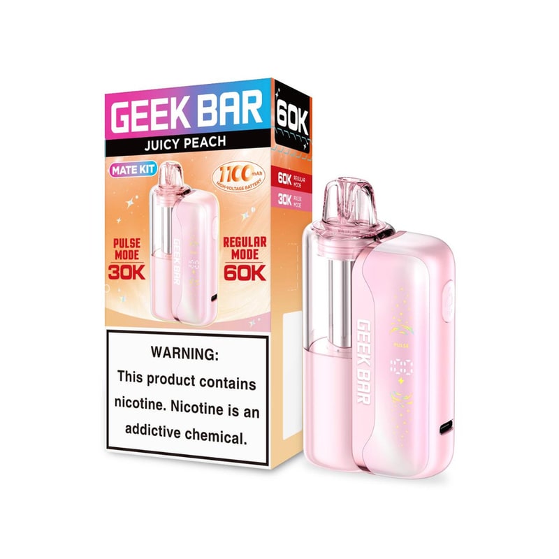 Geek Bar Mate Kit 60k Puff 5ct Box-Juicy Peach Ice