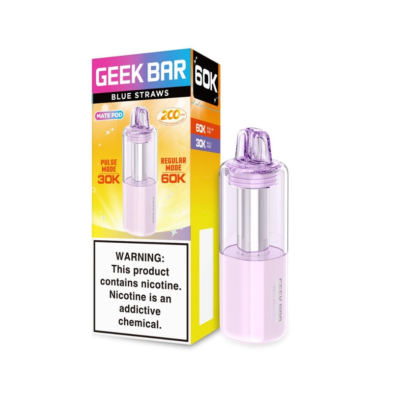 Geek Bar Mate Pod 60k Puff 5ct Box-Blue Straws