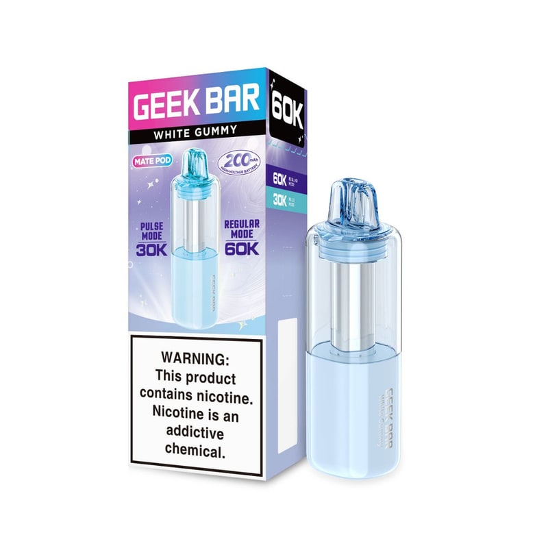 Geek Bar Mate Pod 60k Puff 5ct Box-White Gummy