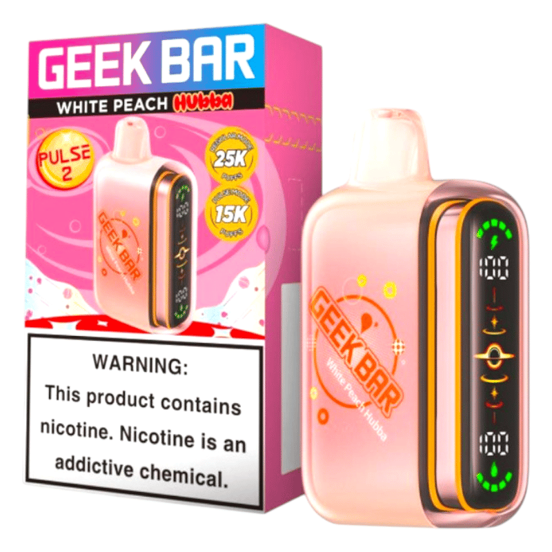 Geek Bar Pulse 2 25K Puff 5ct Box-White Peach Hubba