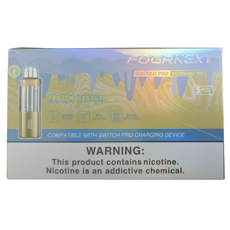 Fogr Next Switch Pro Pod 40k Puff 5ct Box - Frozen Banana