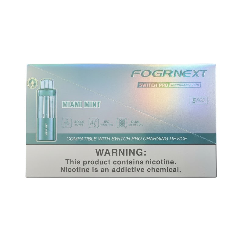 Fogr Next Switch Pro Pod 40k Puff 5ct Box - Miami Mint