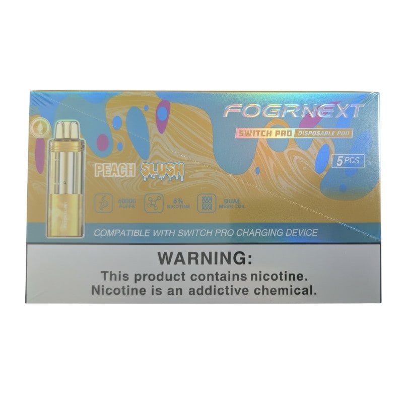 Fogr Next Switch Pro Pod 40k Puff 5ct Box - Peach Slush