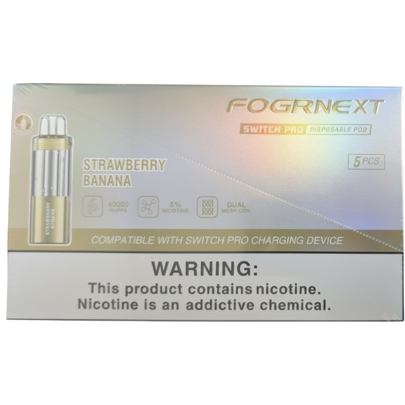 Fogr Next Switch Pro Pod 40k Puff 5ct Box - Strawberry Banana