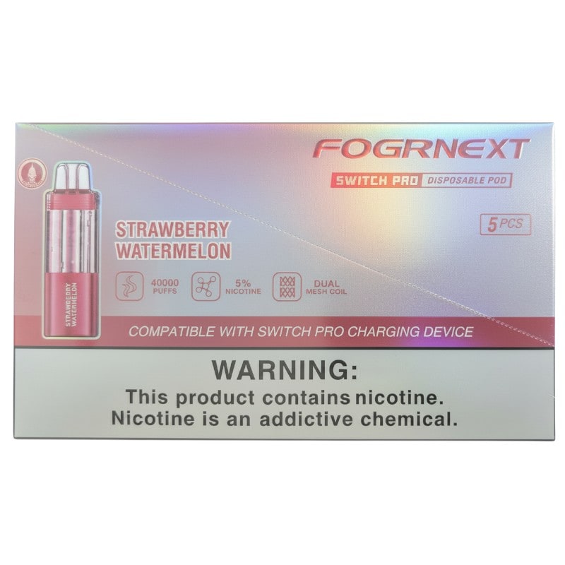Fogr Next Switch Pro Pod 40k Puff 5ct Box - Strawberry Watermelon