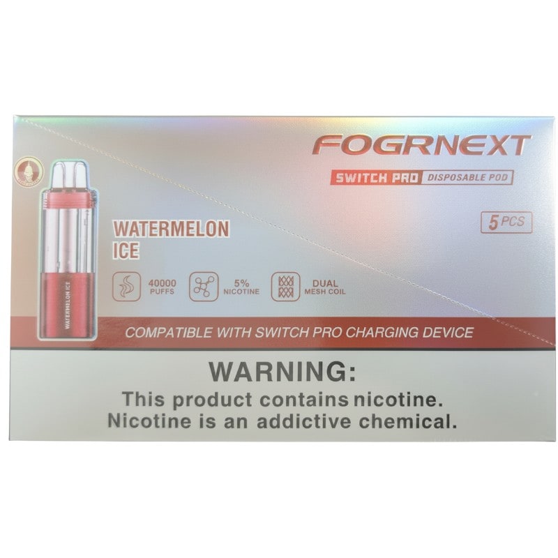 Fogr Next Switch Pro Pod 40k Puff 5ct Box - Watermelon Ice