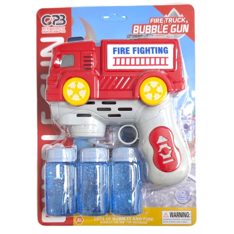 Fire Truck Water Bubble Gun 1ct