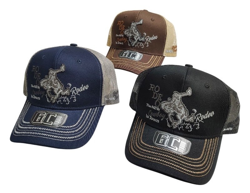 Truckers Caps -Grey Rodeo The New Cowboy in Town