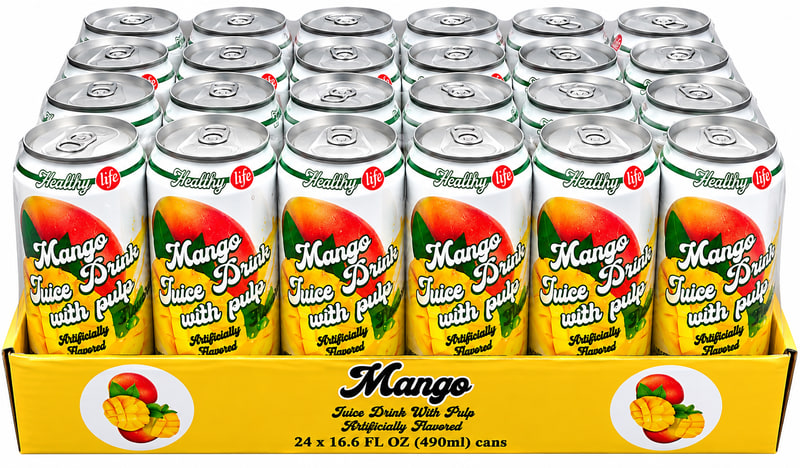 Healthy Life - Fruit Juice With Pulp 16.6oz 20ct Box - Mango