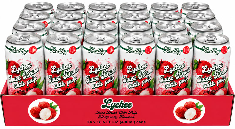 Healthy Life - Fruit Juice With Pulp 16.6oz 20ct Box - Lychee