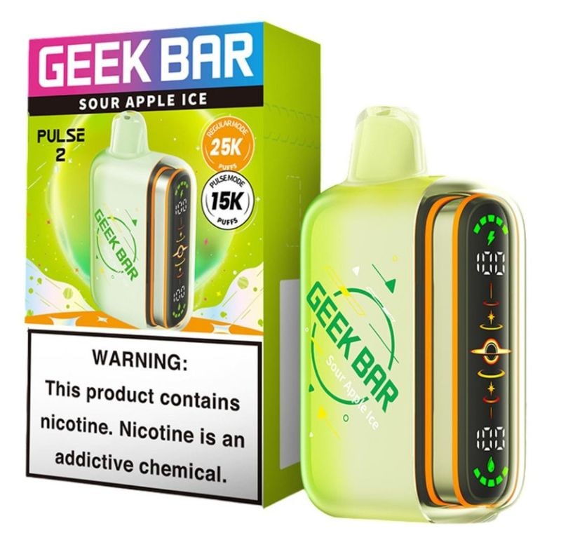 Geek Bar Pulse 2 25K Puff 5ct Box - Sour Apple Ice